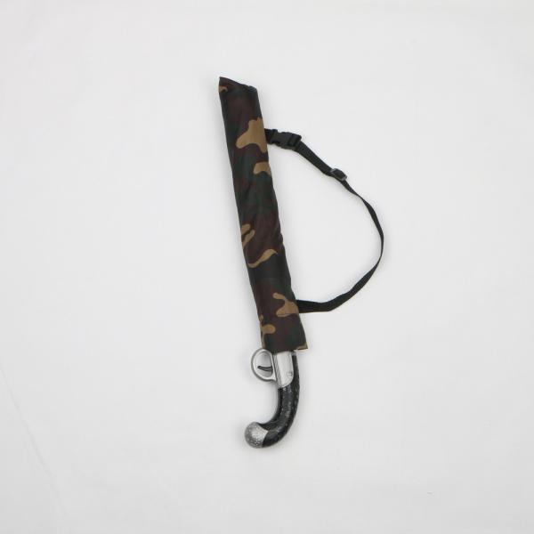 Plastic Handle Automatic Folding Umbrella , Double Fold Umbrella 190T Polyester Fabric