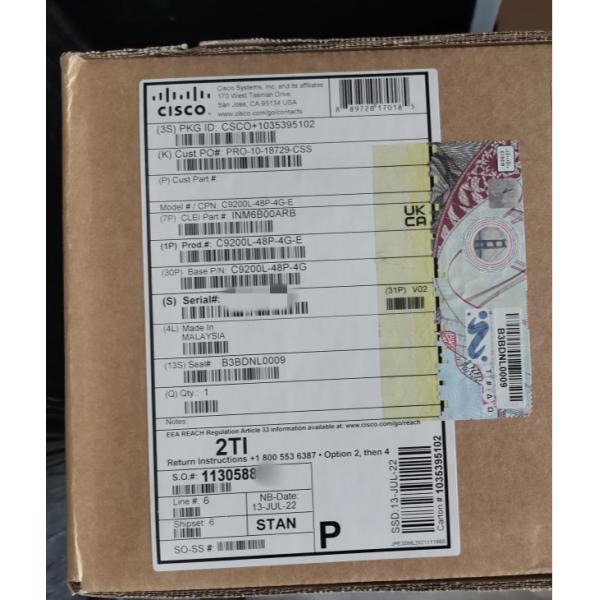 Cisco Catalyst 9200 Series Switches 48Port Gigabit Ethernet POE Switch C9200L-48P-4G-E