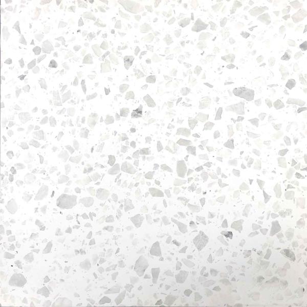 Office Paving Floors 80x80cm White Terrazzo Stone Tiles