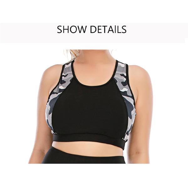 Side Camo Plus Size Yoga Sets Moisture Wicking Sports Bra Top And Tight Leggings