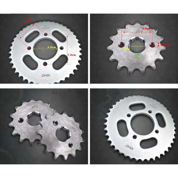 Make Sample 428 Motorcycle Chain with Sprocket Kit 42/15T Custom Teeth Motorcycle Sprocket