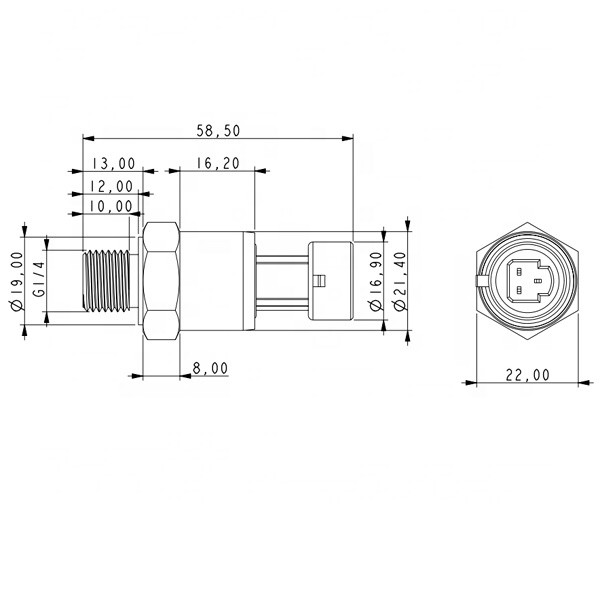 Automobile Industry 12VDC 4mA Gauge Diesel Oil Pressure Sensor