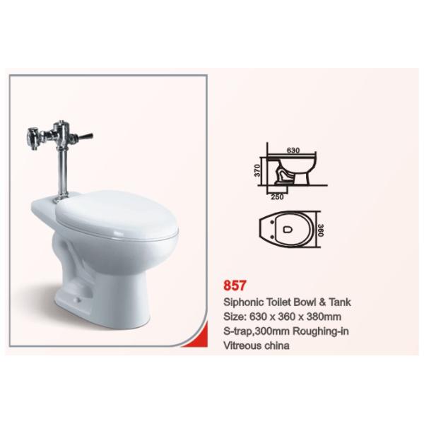 Manual Toilet Brass Bathroom Sink Faucets for Siphonic Toliet Bowl