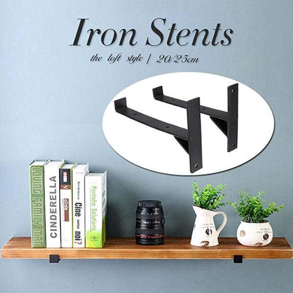 Bracket de parede flutuante de carga pesada Bracket de metal em forma de L com acabamento de revestimento em pó