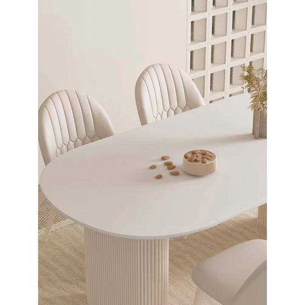 Light Color Creative Irregular Hotel Coffee Table Set 4 6 Seater