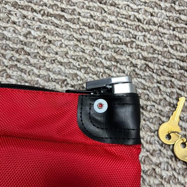 CROSS-BORDER EXPLOSIVE BANK BAG ZIPPER BAG RED NYLON SECURITY PURSE MEDICINE BAG GUN AMMO BAG