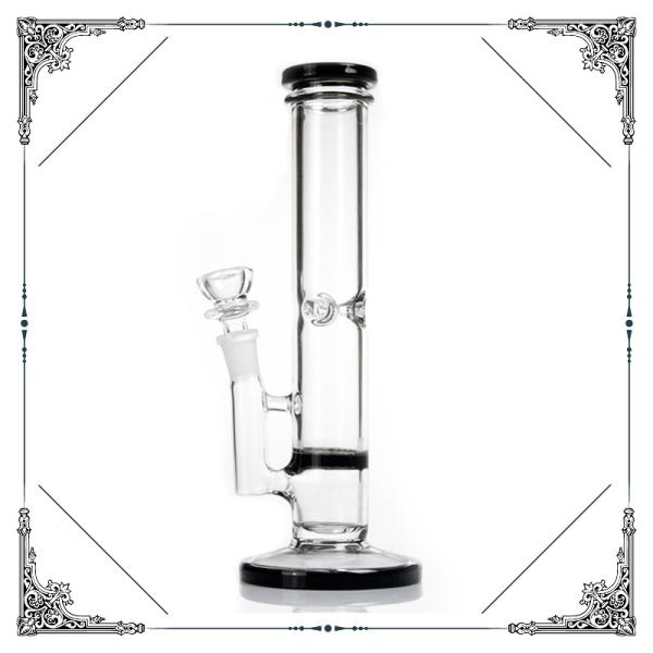 Black Honeycomb Showhead Precolator Stright Tube , 5mm Thick Glass Smoking Pipe