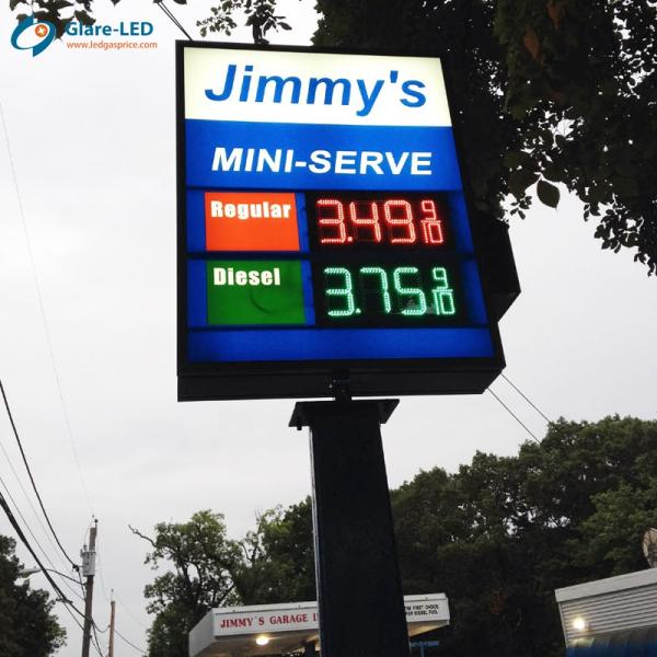 LED Gas Price Sign with 110/230V AC Power 100° Viewing Angle and 5000-8000cd/m² Brightness for Gas Station LED Display