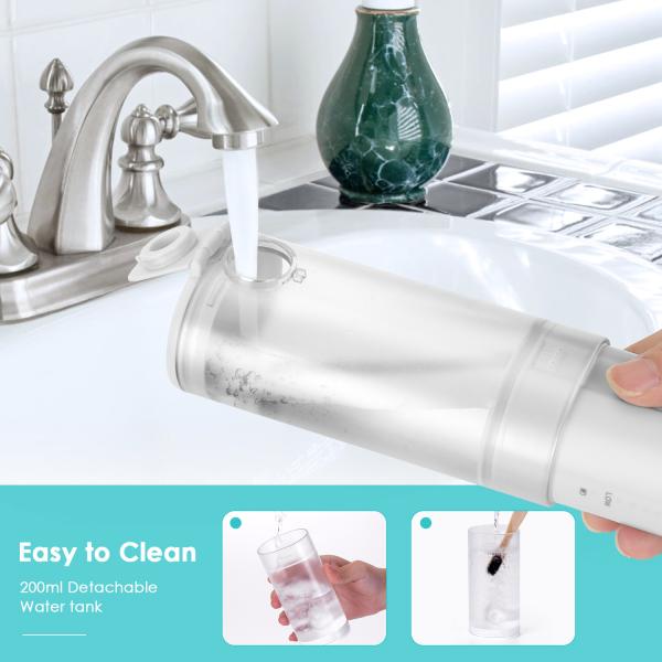 Cordless Mini Dental Oral Irrigator , 200ml Smart Dental Water Jet