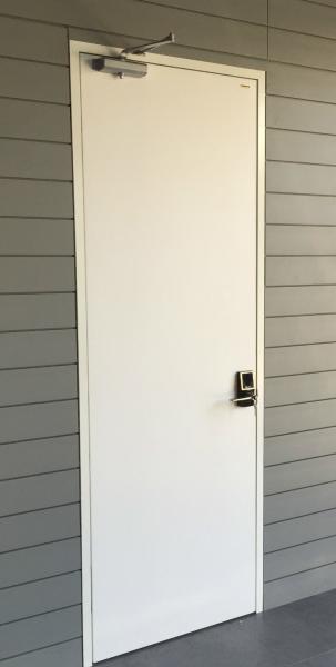 New design Aluminum frame foshan HPL apartment entrance door with modern style