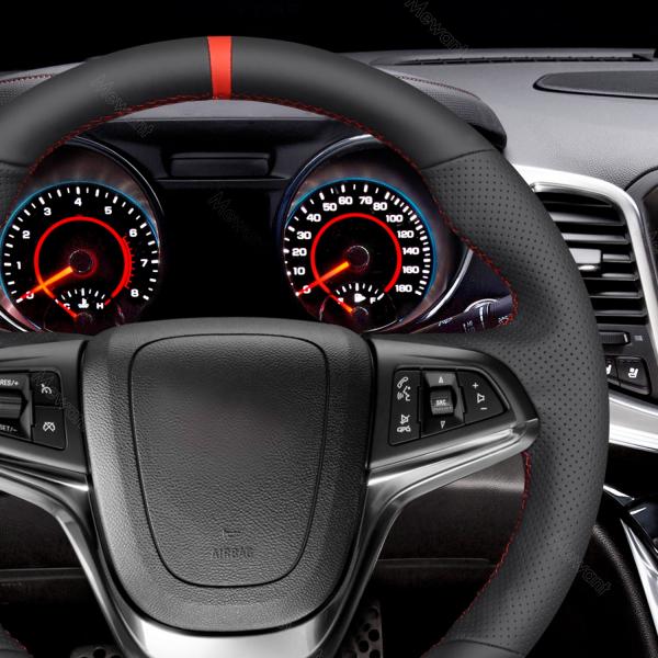 Mewant vegan leather steering wheel cover for Holden Calais Commodore Ute 2013-2017 hand stitching steering wheel cover