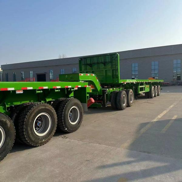15 Workdays Production Time Flatbed Container Truck Trailer for Cargo Transportation