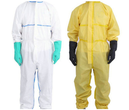 Adults Breathable Disposable Protective Coveralls With Elastic In Hood
