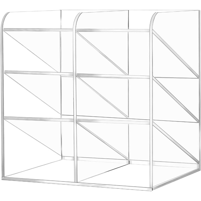 Acrylic Transparent Display Shelf Three-Layer Rectangle for Office and Household Book Pen Storage for Jewelry Display