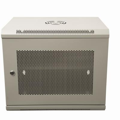 9U Wall Mount Cabinet 19 Inches Toughened Glass Door or Mesh Door 530*400*450 ISO9001 2000 OEM