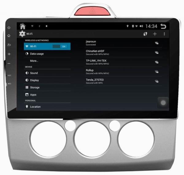 Ouchuangbo android 4.4 1024*600 capacitive touch screen gps player for Ford Focus 2009-2013 support dvd stereo radio