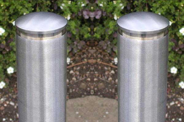 Geometric Design Steel Safety Bollards , Fixed Station Colorful Car Park Bollards