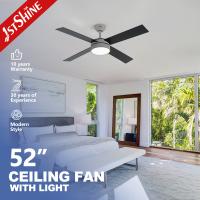Ventilateur de plafond LED à distance à 6 vitesses pour salon Moteur CC en cuivre pur OEM/ODM