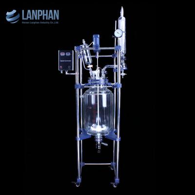 Borosilicate 30L que agita os reatores Jacketed de vidro do laboratório