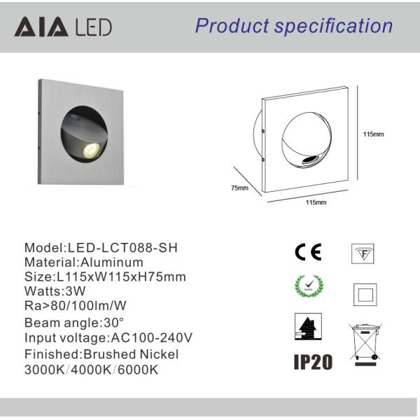 Modern IP20 Switch 360degree adjutable bed led wall lamp interior 3W led wall reading lights