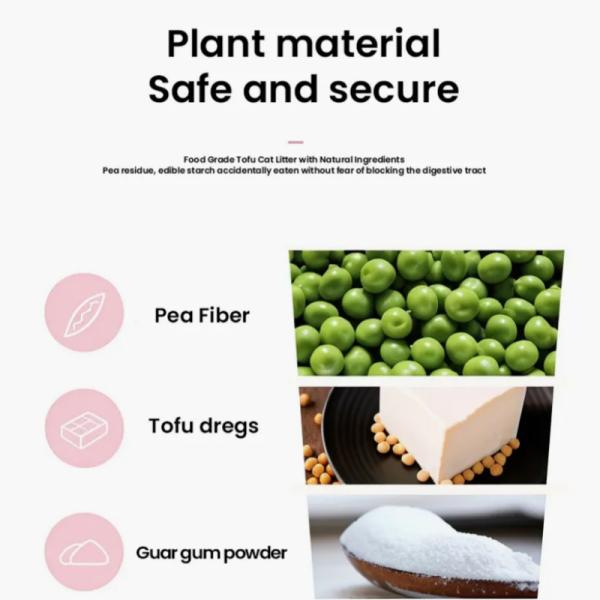 Ultra Absorbent Tofu Cat Litter Dust Free Strip Shape Quickly Clumping Odor Control