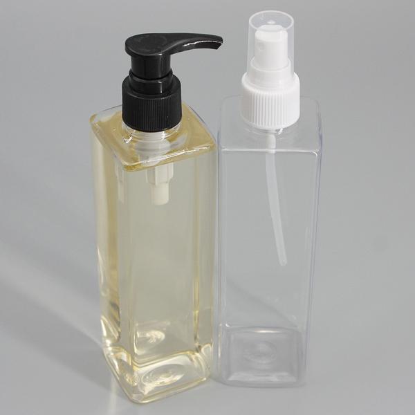 300ml Clear Square Plastic Packaging Bottle For Hand Sanitizer