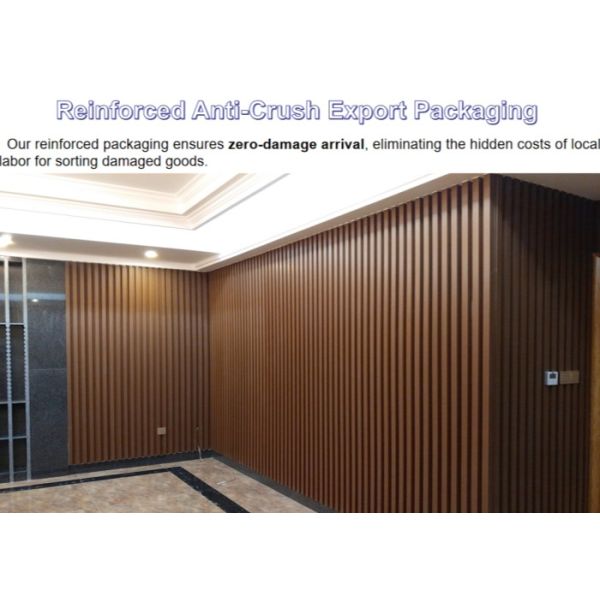 160*20mm Interior WPC Wall Panel Cladding Anti Scratch Anti Warp