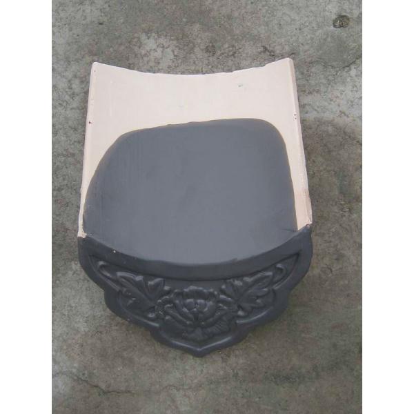 Gris chino antiguo de las tejas de tejado esmaltado