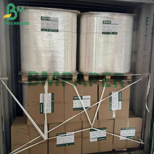 60gsm Food Grade Straw Paper Custom Stripes Colors Outer Paper 600mm 620mm Roll Wide 76mm Core 60 grammes de papier à la paille de qualité alimentaire Coloris de bandes personnalisées Papier extérieur 600 mm 620 mm Rouleau large 76 mm Noyau