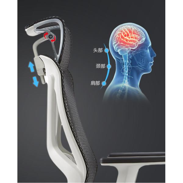 стул офиса складчатости 2D регулируемого заголовника эргономический сбрасывает поясничное давление для исполнительного встречая босса