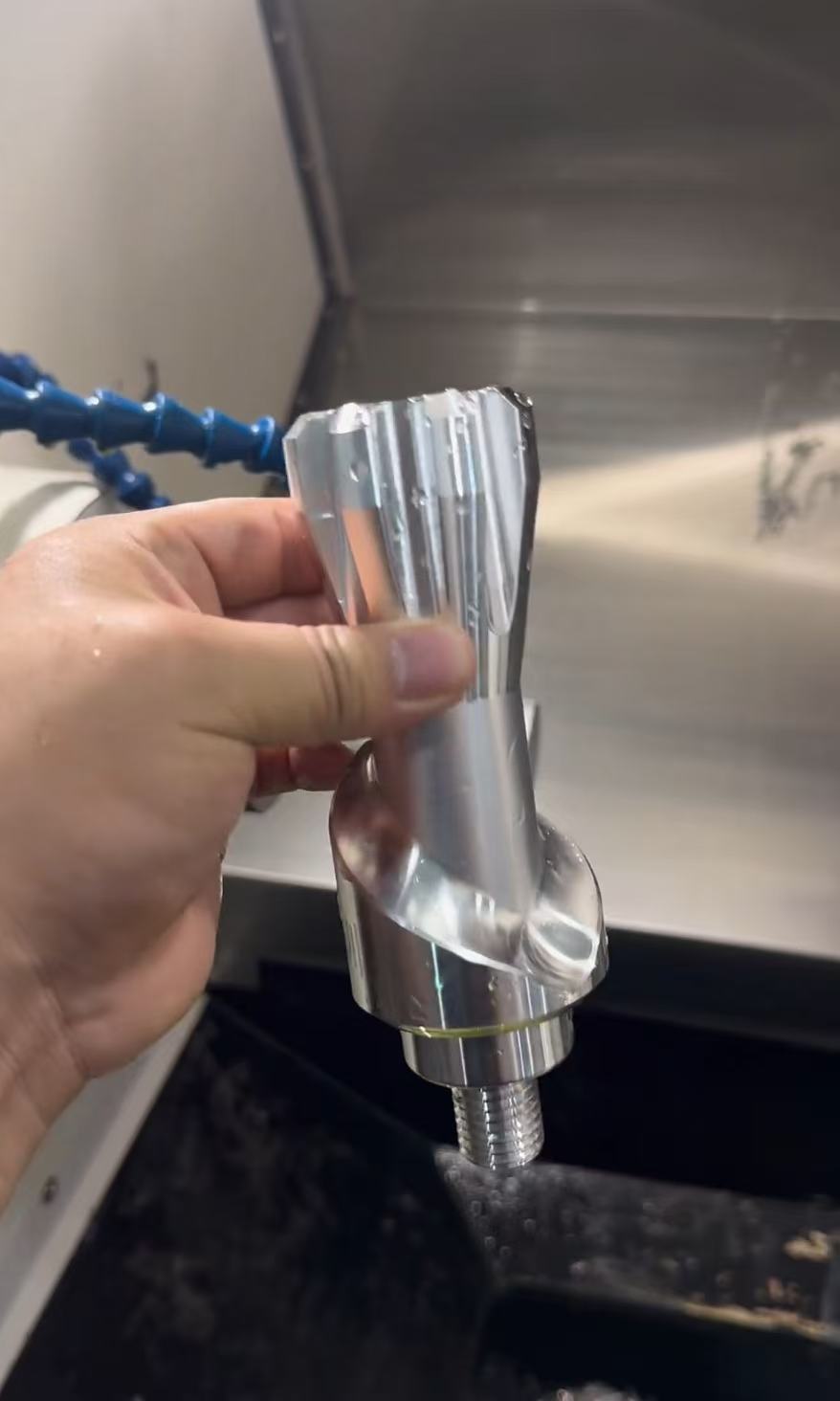 Turn-mill composite part machining