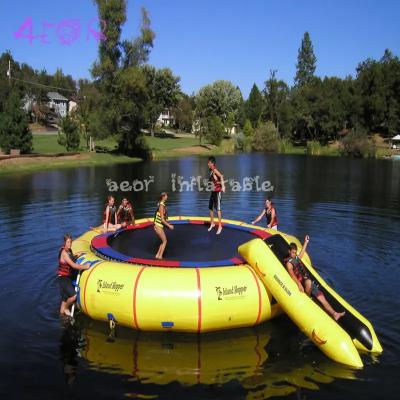 Custom made 4 persons inflatable bungee trampoline with removable control machine for outdoor entertainment