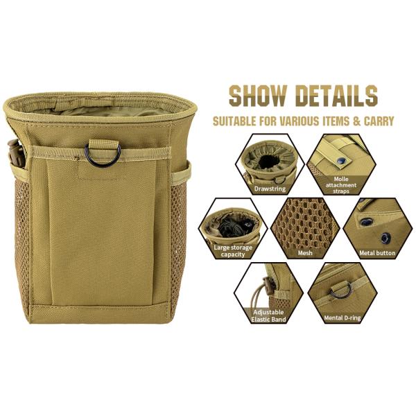Outdoor Tactical Hunting Pouch, Dump Pouch Ammo Pouch Utility Belt Hip Waist Bag For Outdoor Supplies