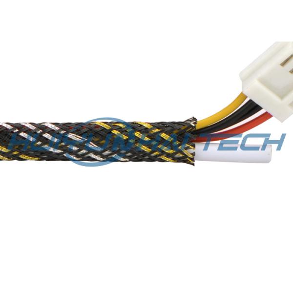 PET Braided Expandable Cable Sleeving , Solid Heat Resistant Sleeve For Cable