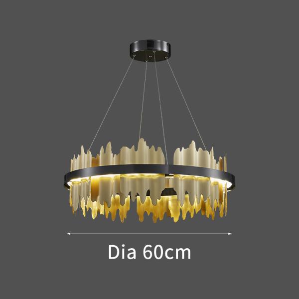 Modern Creative Circle LED Black Chandelier Lobby Hotel Light(WH-CY-164)
