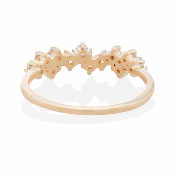 925 Sterling Silver Jewelry Prong Setting Mini Clear CZ Band Rings for Women Sterling