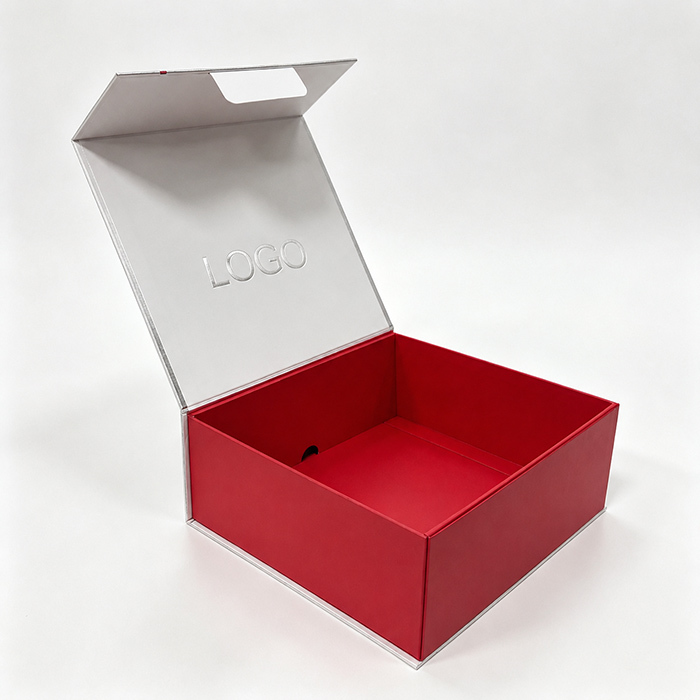 Foil Stamping Rigid Collapsible Gift Box With Tuck In Closure