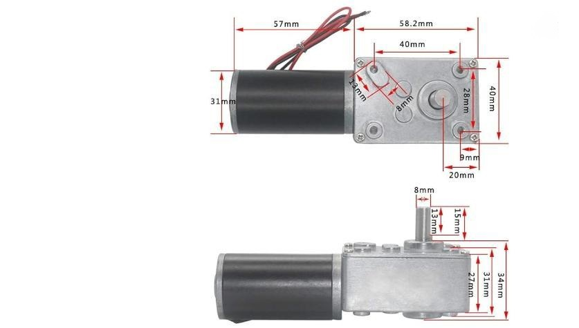 Мотор электрических штор 24В 10-500RPM 3,4-70kg.cm Используется для умного устройства