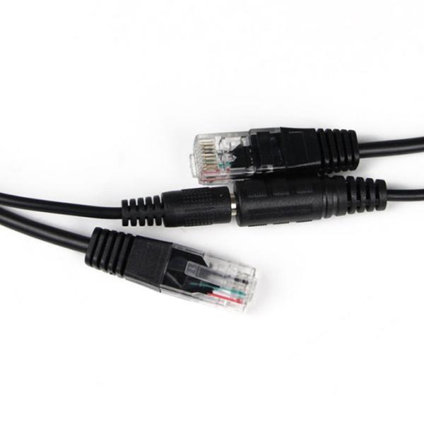 Convenient RJ45 Male Power In to RJ45 Female POE Injector and Adapter Splitter Kit