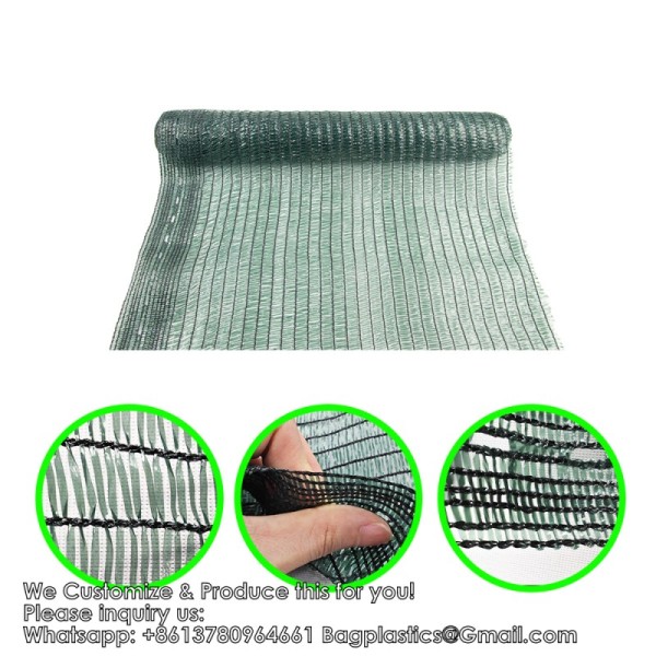 Wholesale HDPE Knitted Mono Black Shade Net UV Resistant Dark Green Shade Net for Backyard Or Garden Dark Green 45GSM Shade Net For Patio and Canopy Cover