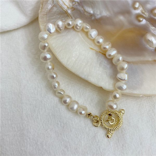 Popular Woman Beads New Fashion Baroque Pearl Necklace Choker 18k Gold for Woman