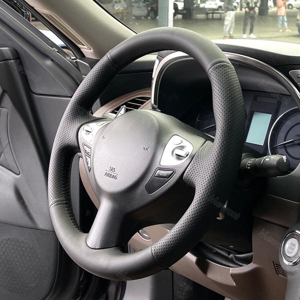 Custom Hand Stitched Orange Steering Wheel Cover for Infiniti FX FX30d FX35 FX37 FX50 QX70 Juke F15 2010-2019