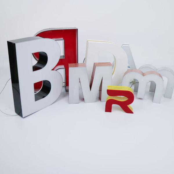 Waterproof Golden Backlit LED Signboards for Office and Wedding