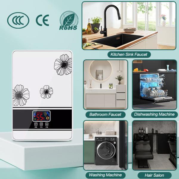 Electric 110V Water Heater Wall Mounted Square Hot Water Heater 4200W