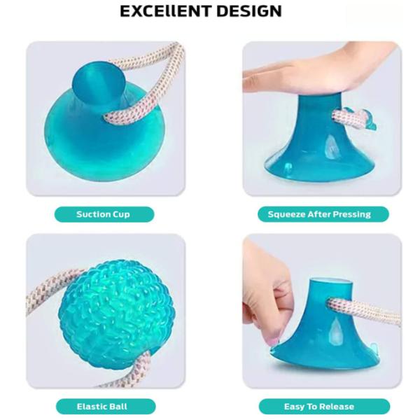 Игрушки жевания щенка перетягивания каната чашки всасывания резиновые для щенят прорезывания зубов