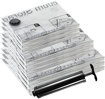 SUOCO 8 BAÇAS DE ALEGRIA MEDIO VACUUM, BAÇAS DE ESPAÇO SAVER com bomba de mão de viagem, BAÇAS DE SEALER AIRTIGUAS DE COMPRESSIÃO PARA VESTIMENTOS