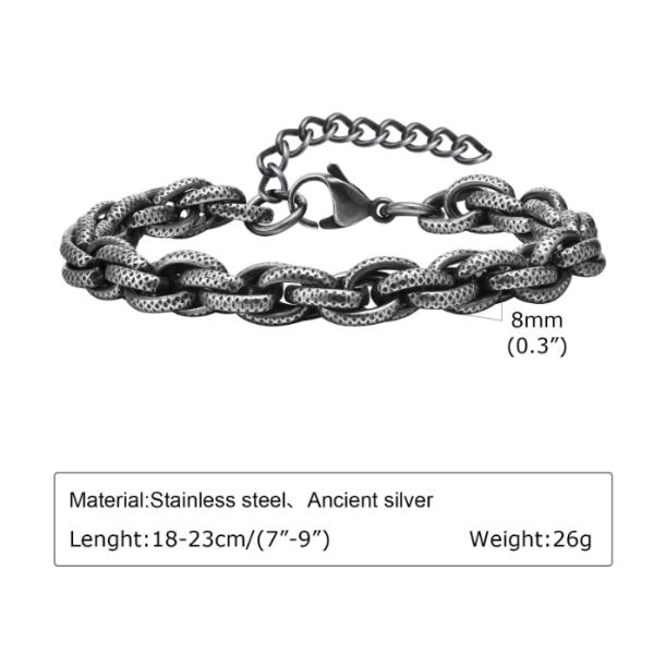 Stocked 316L Stainless Steel Bracelet for Men Classic Style Sample Making
