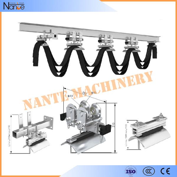 Cable Ball bearing H / I Beam Trolley Festoon System With Neoprene Bumper 300m/min