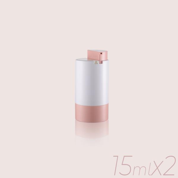 El cosmético privado de aire de la botella interna recargable dual de PETG embotella GR305A