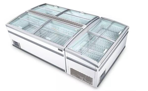 Supermarket commercial combined island freezer showcase